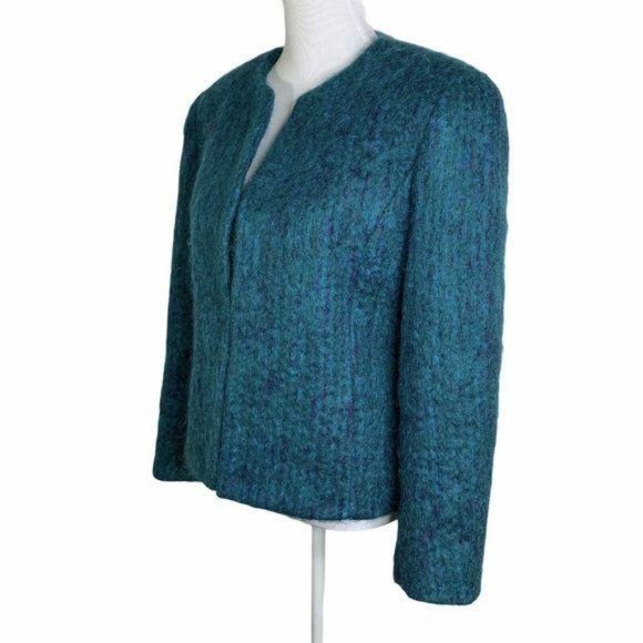 Donegal Design Blue Ireland Wool Mohair Jacket - Picture 6 of 11